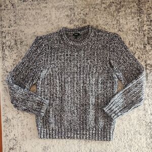 Express Black and White Crew Neck Sweater